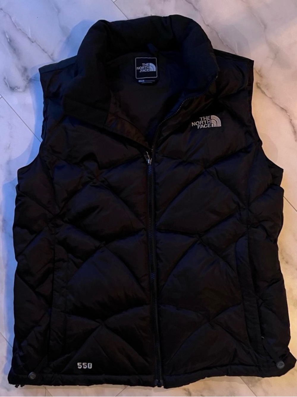 The North Face Black Quilted 550 Down Vest
